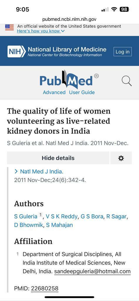 live related kidney donors
