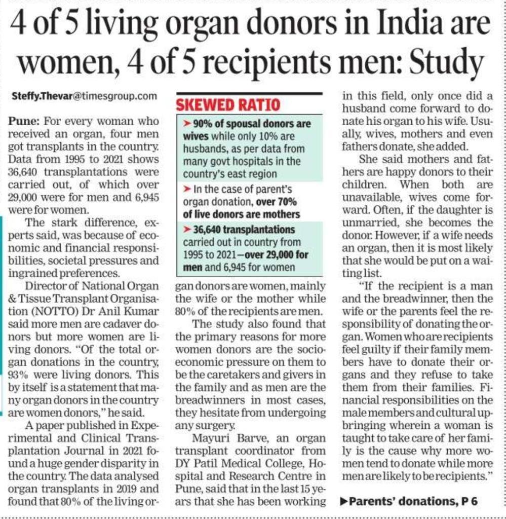 organ donors in India